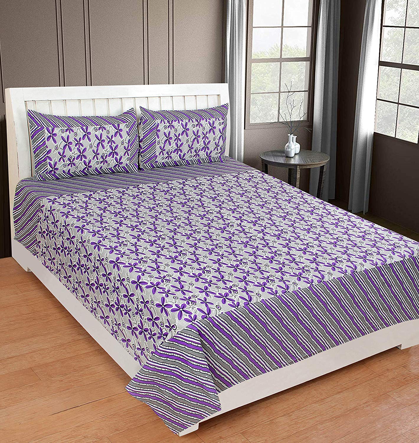 Double Bedsheet with 2 Pillow Covers AllTricksWorld