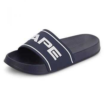 Red Tape Men Navy Printed Sliders | AllTricksWorld